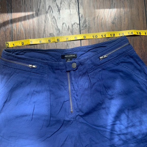 Blue Zipper Decal loose fit short shorts, 0, syle - Picture 7 of 11